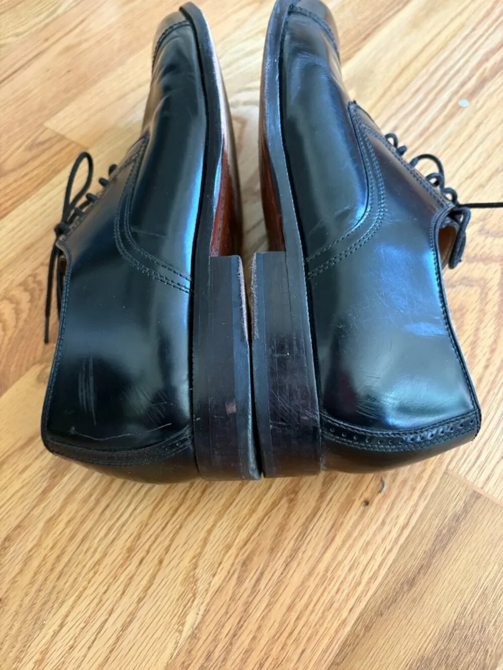 Johnston & Murphy Bradford Cap Toe Black Dress Shoes - size 13